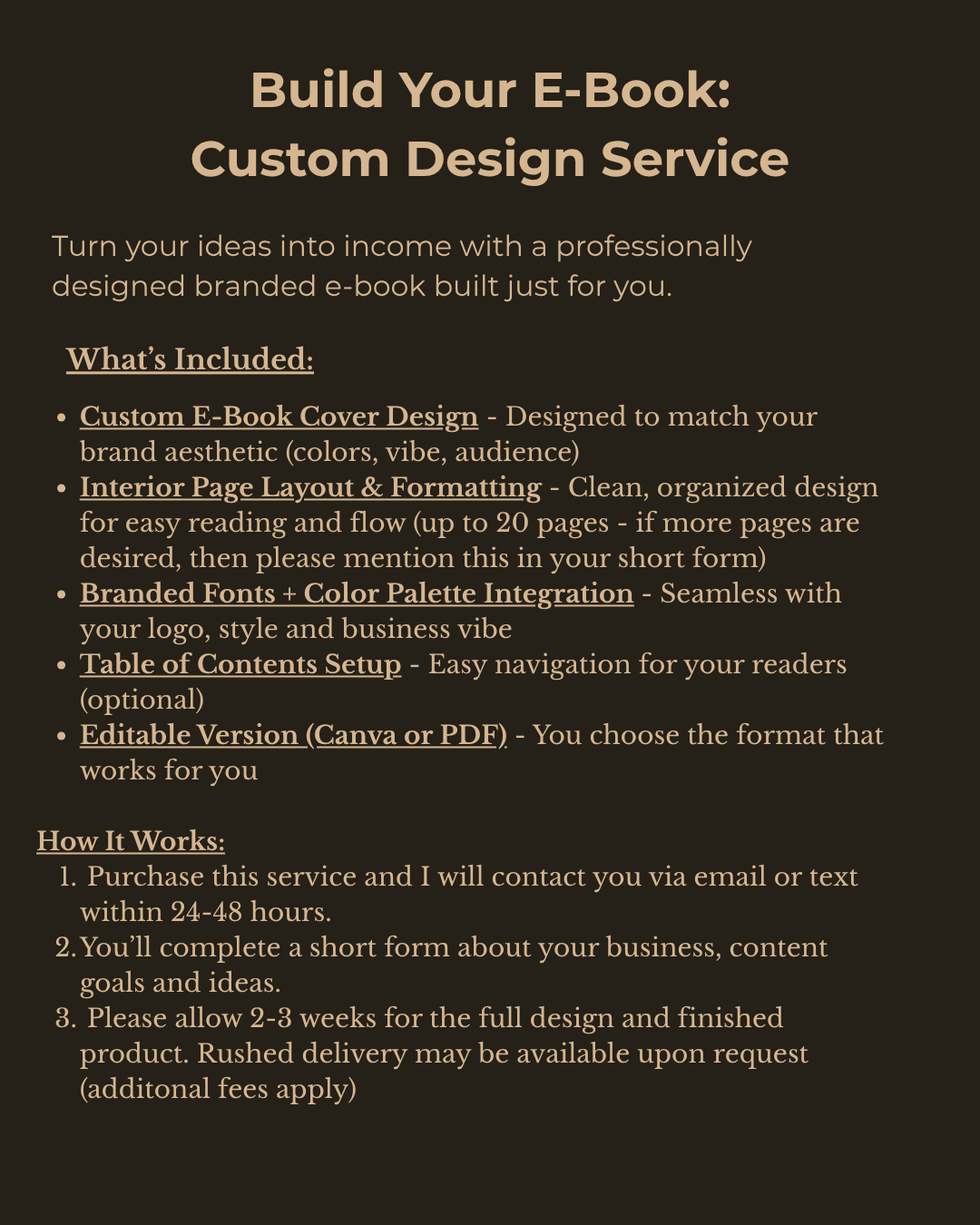 Boss Up Your Brand: Done-For-You E-Book Creation Service
