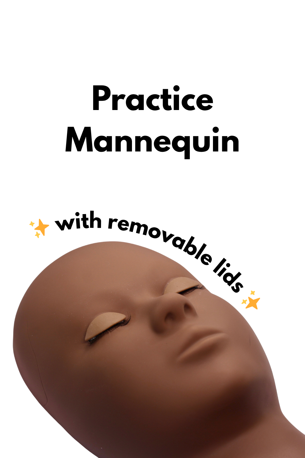 Lash Extension Practice Mannequin Head (with removable eyelids)